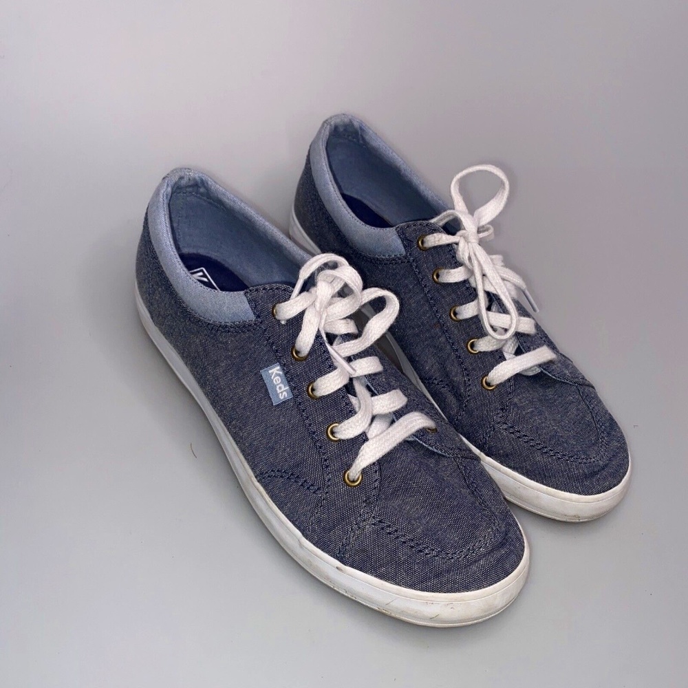 KEDS Center Canvas Sneakers Shoes WF59960 Blue Women’s Size 7 - Picture 1 of 11